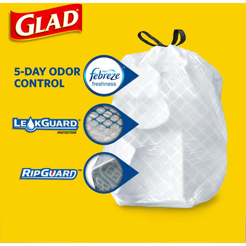 Glad ForceFlexPlus Tall Kitchen Drawstring Trash Bags (78531CT)