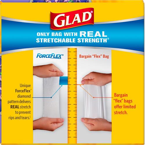 Glad ForceFlexPlus Tall Kitchen Drawstring Trash Bags (78531CT)