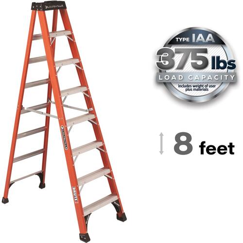 Louisville 8 ft Fiberglass Step Ladder (FS1408HD)