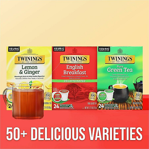 Twinings of London Decaf English Breakfast Black Tea K-Cup (08757)
