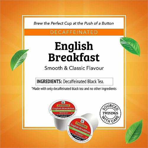 Twinings of London Decaf English Breakfast Black Tea K-Cup (08757)