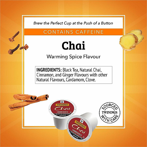 Twinings of London Chai Flavoured Black Tea K-Cup (09954)