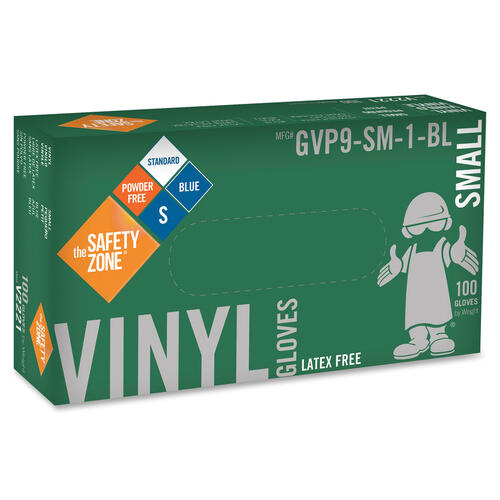 Safety Zone 3 mil General-purpose Vinyl Gloves (GVP9SM1BL)