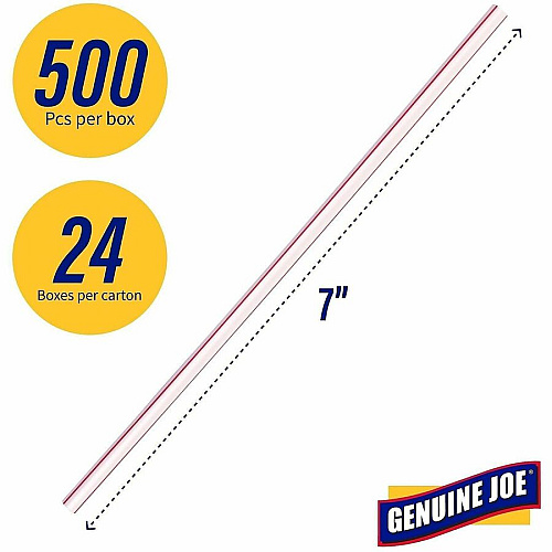 Genuine Joe Jumbo Striped Straws (58944)
