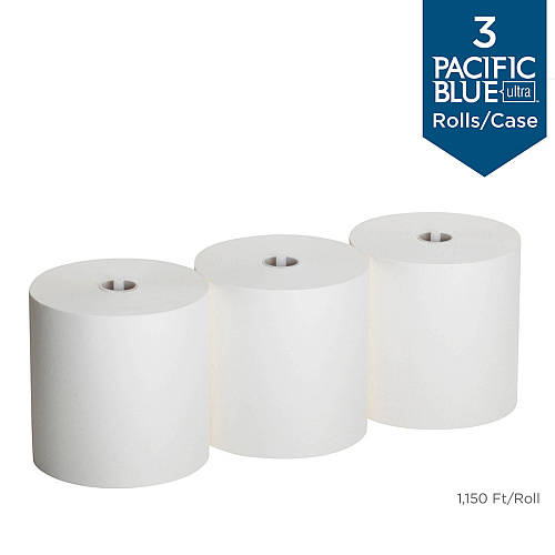 Pacific Blue Ultra High-Capacity Recycled Paper Towel Rolls (26491)