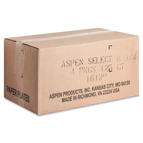 AJM Packaging Coated Paper Plates (CP9AJCWWH1PK)