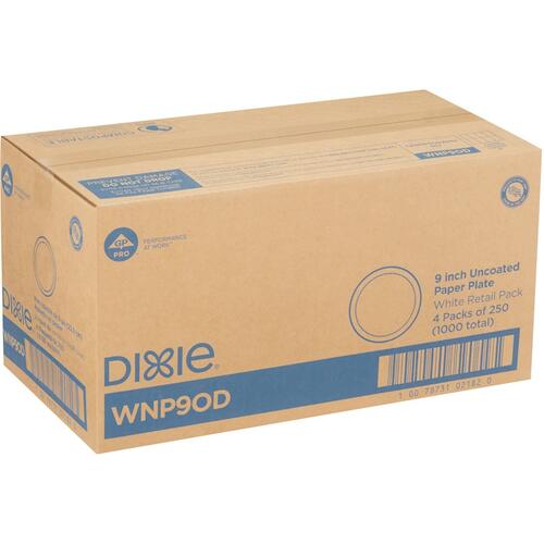 Dixie Uncoated Paper Plates by GP Pro (WNP9ODCT)