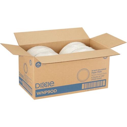 Dixie Uncoated Paper Plates by GP Pro (WNP9ODPK)
