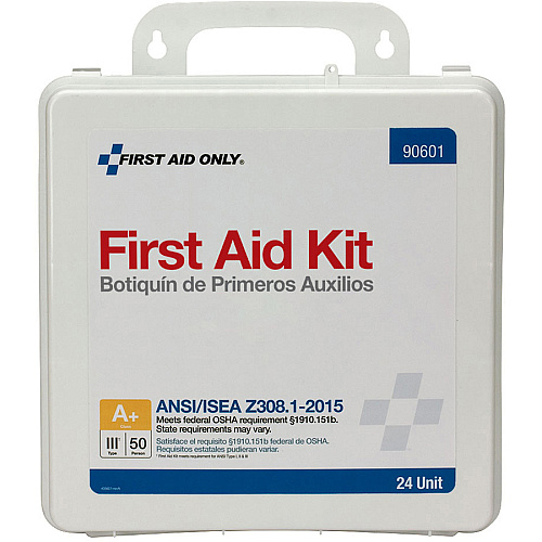 First Aid Only 50-Person Unitized Plastic First Aid Kit - ANSI Compliant (90601)