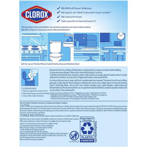 Clorox Disinfecting Wipes Value Pack, Bleach-Free Cleaning Wipes