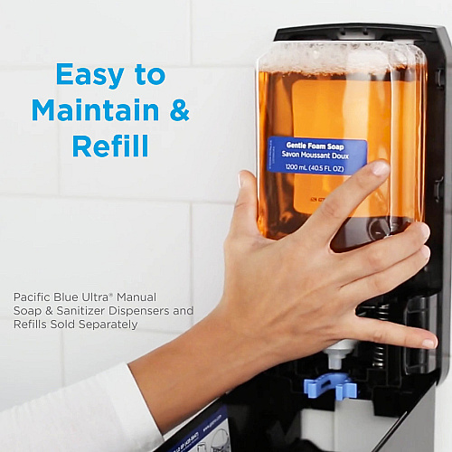 Pacific Blue Ultra Foaming Hand Soap/Hand Sanitizer Wall-Mounted Manual Dispenser (53058)