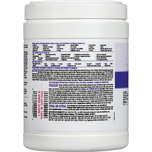 Clorox Healthcare Quat Alcohol Cleaner Disinfectant Wipes
