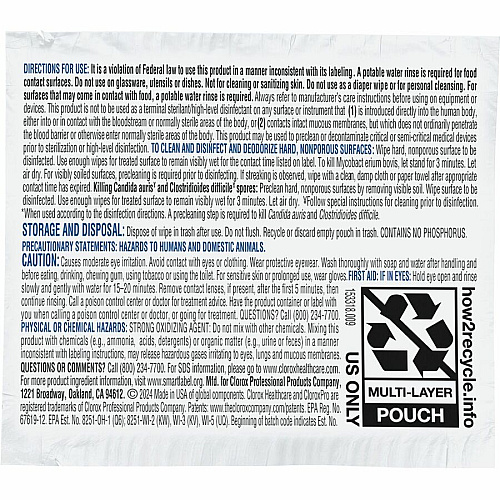Clorox Healthcare Bleach Germicidal Wipes (31424)