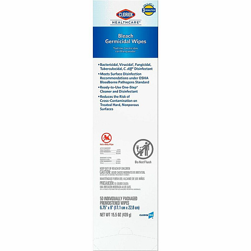 Clorox Healthcare Bleach Germicidal Wipes (31424)