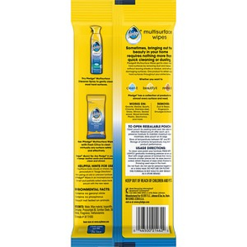 Pledge Multi Surface Cleaner Wipes