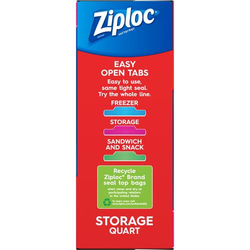 Ziploc Double Zipper Quart Storage Bags (665015CT)