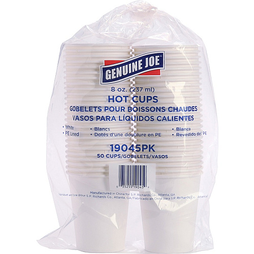 Genuine Joe 8 oz Disposable Hot Cups (19045BD)