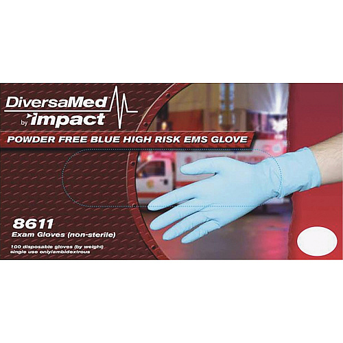 Impact DiversaMed 14 mil ProGuard High-Risk EMS Exam Gloves (8611XLCT)