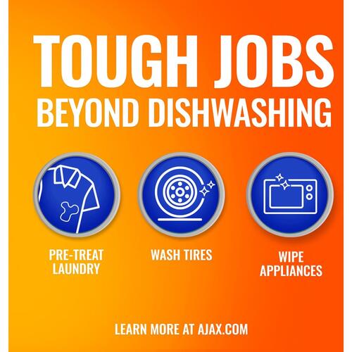 Ajax Triple Action Orange Dish Liquid - 90 fl. oz. Bottle (49874)