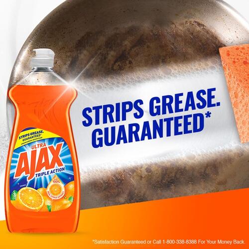 Ajax Triple Action Orange Dish Liquid - 90 fl. oz. Bottle (49874)