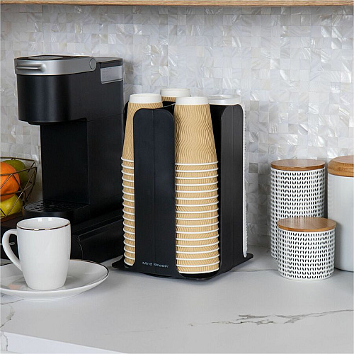 Mind Reader Totem Breakroom Cup/Lid Holder (CDISPBLK)
