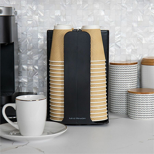 Mind Reader Totem Breakroom Cup/Lid Holder (CDISPBLK)