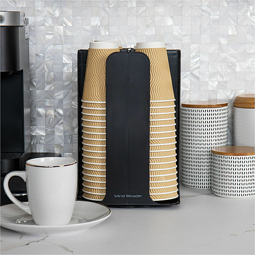 Mind Reader Totem Breakroom Cup/Lid Holder (CDISPBLK)
