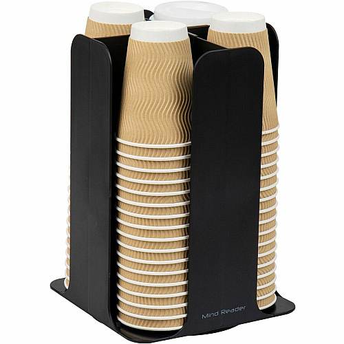 Mind Reader Totem Breakroom Cup/Lid Holder (CDISPBLK)