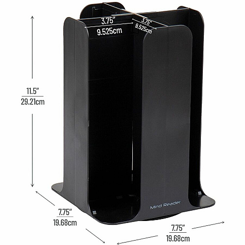 Mind Reader Totem Breakroom Cup/Lid Holder (CDISPBLK)