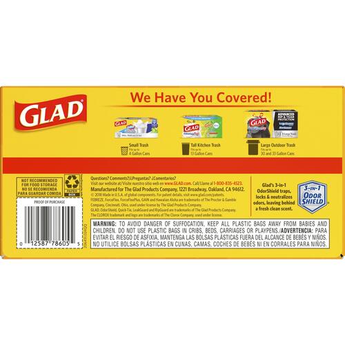 Glad OdorShield Tall Kitchen Drawstring Trash Bags