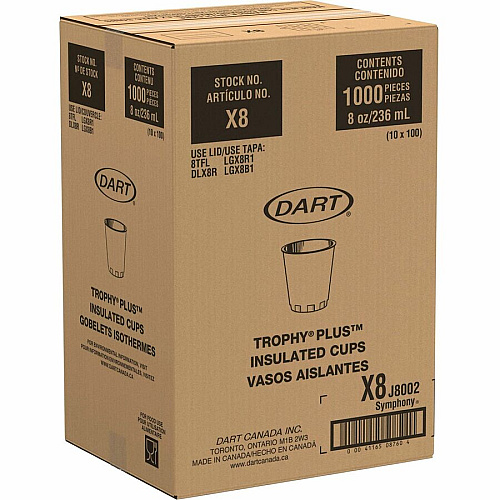 SOLO Trophy Plus 8 oz Symphony Insulated Hot/Cold Cups (X8J8002)