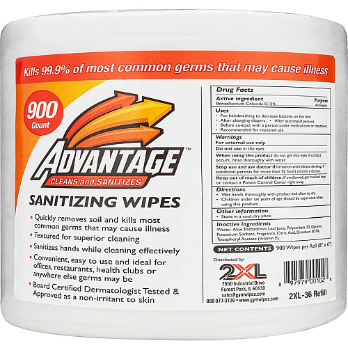 2XL Advantage Sanitizing Wipes (L36CT)