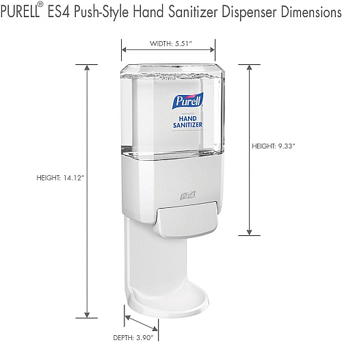 PURELL ES4 Hand Sanitizer Dispenser, Push-Style (502001)