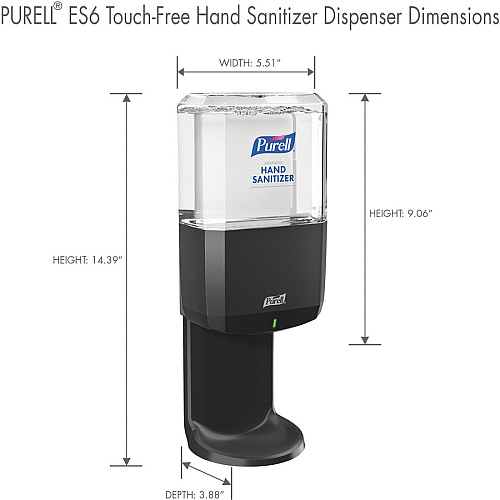 PURELL ES6 Touch-Free Hand Sanitizer Dispenser, Graphite (6424-01)