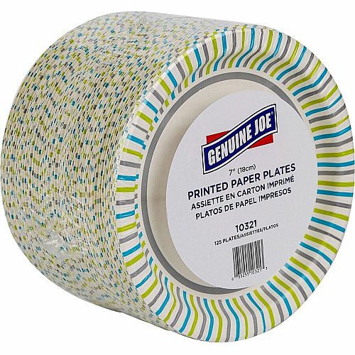 Genuine Joe 7" Printed Paper Plates (10321)