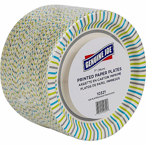 Genuine Joe 7" Printed Paper Plates (10321)