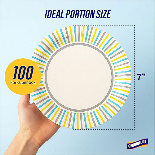 Genuine Joe 7" Printed Paper Plates (10321)