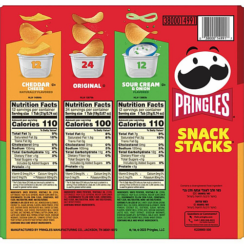 Pringles Crisps Grab 'N Go Variety Pack (14991)