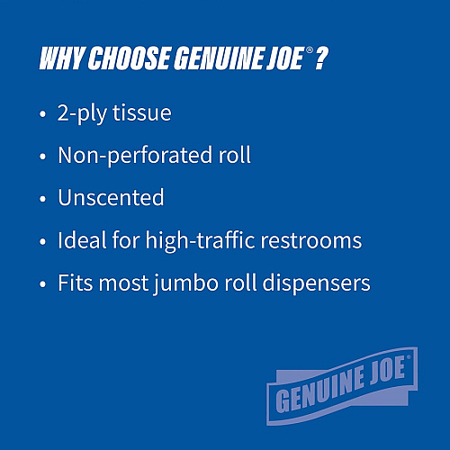 Genuine Joe 2-ply Jumbo Roll Dispenser Bath Tissue (2565012PL)