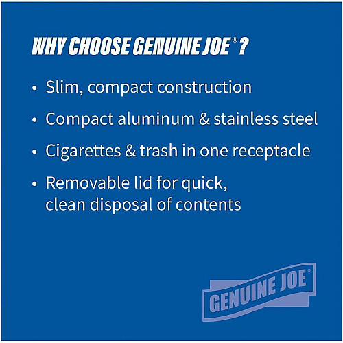 Genuine Joe Fire-safe 3-Gallon Ashtray Receptacle (58884PL)