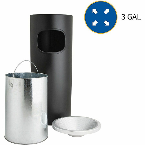 Genuine Joe Fire-safe 3-Gallon Ashtray Receptacle (58884PL)