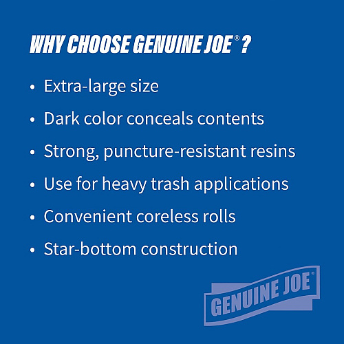 Genuine Joe Maximum Strength Trash Can Liner (70343PL)