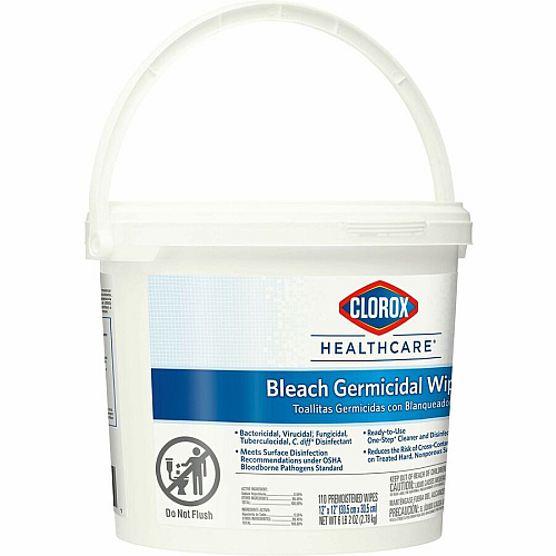 Clorox Healthcare Bleach Germicidal Wipes Bucket (30358BD)