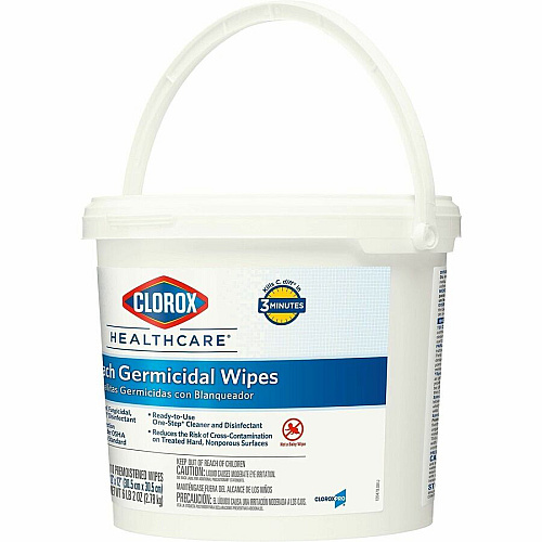 Clorox Healthcare Bleach Germicidal Wipes Bucket (30358BD)