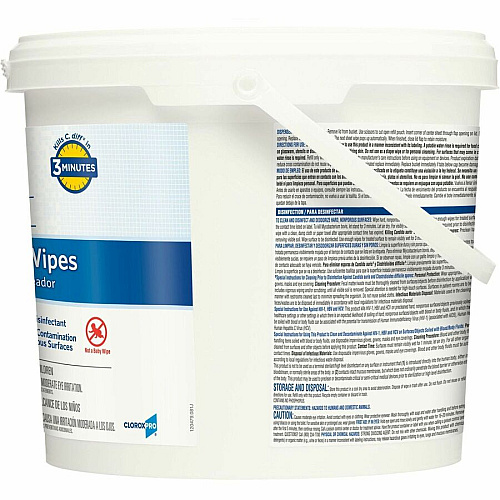 Clorox Healthcare Bleach Germicidal Wipes Bucket (30358PL)