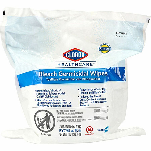 Clorox Healthcare Bleach Germicidal Wipes Bucket Refill (30359BD)
