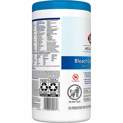 Clorox Healthcare Bleach Germicidal Wipes (30577BD)