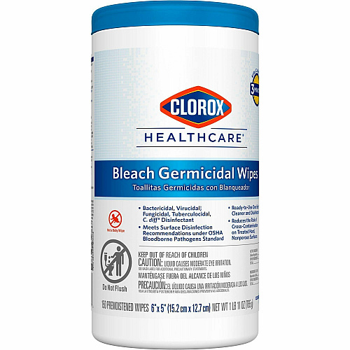 Clorox Healthcare Bleach Germicidal Wipes (30577PL)