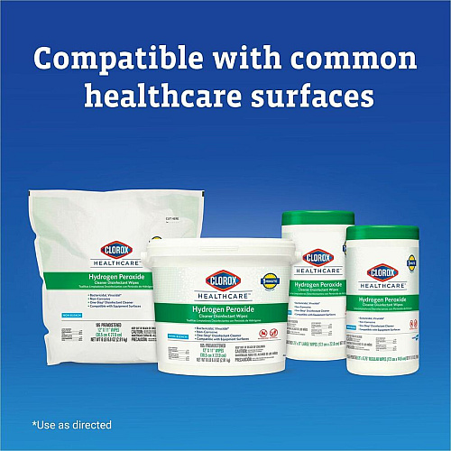 Clorox Healthcare Hydrogen Peroxide Cleaner Disinfectant Wipes (30824PL)