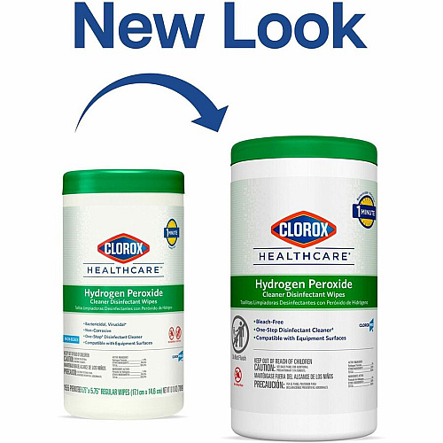 Clorox Healthcare Hydrogen Peroxide Cleaner Disinfectant Wipes (30824PL)